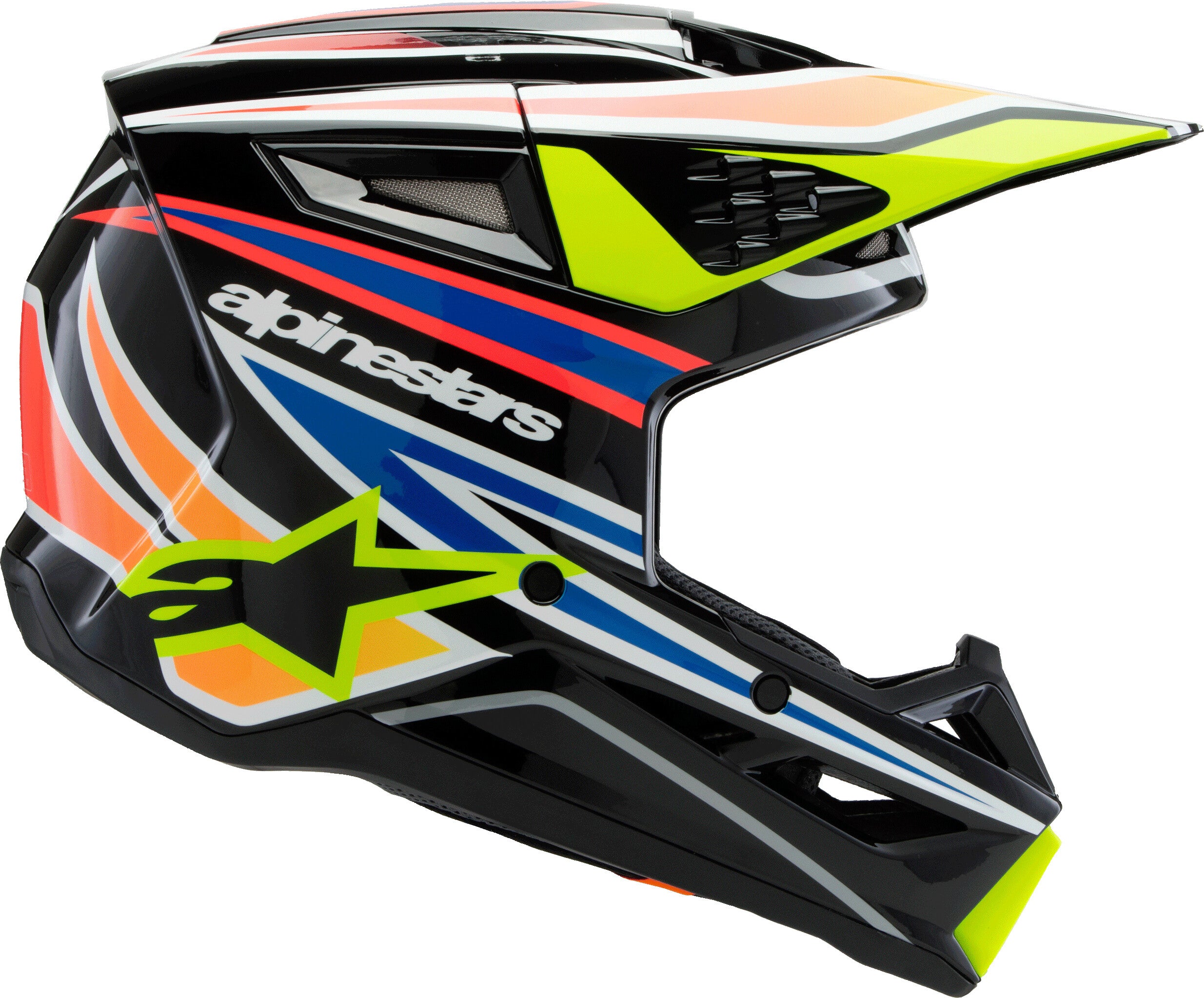 SM3 YOUTH WURX HELMET BLK/YLW FLUO/BLUE/RED YM
