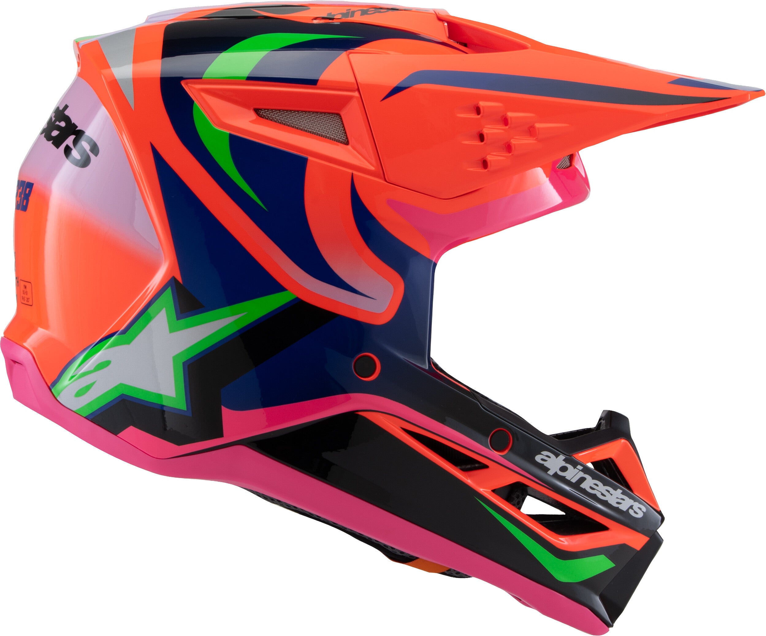 SM3 YOUTH DEEGAN HELMET ORNG FLO/PRPL/PNK FLUO YL
