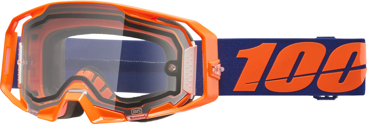 ARMATIC ENDURO MOTO GOGGLE NEON ORANGE CLEAR