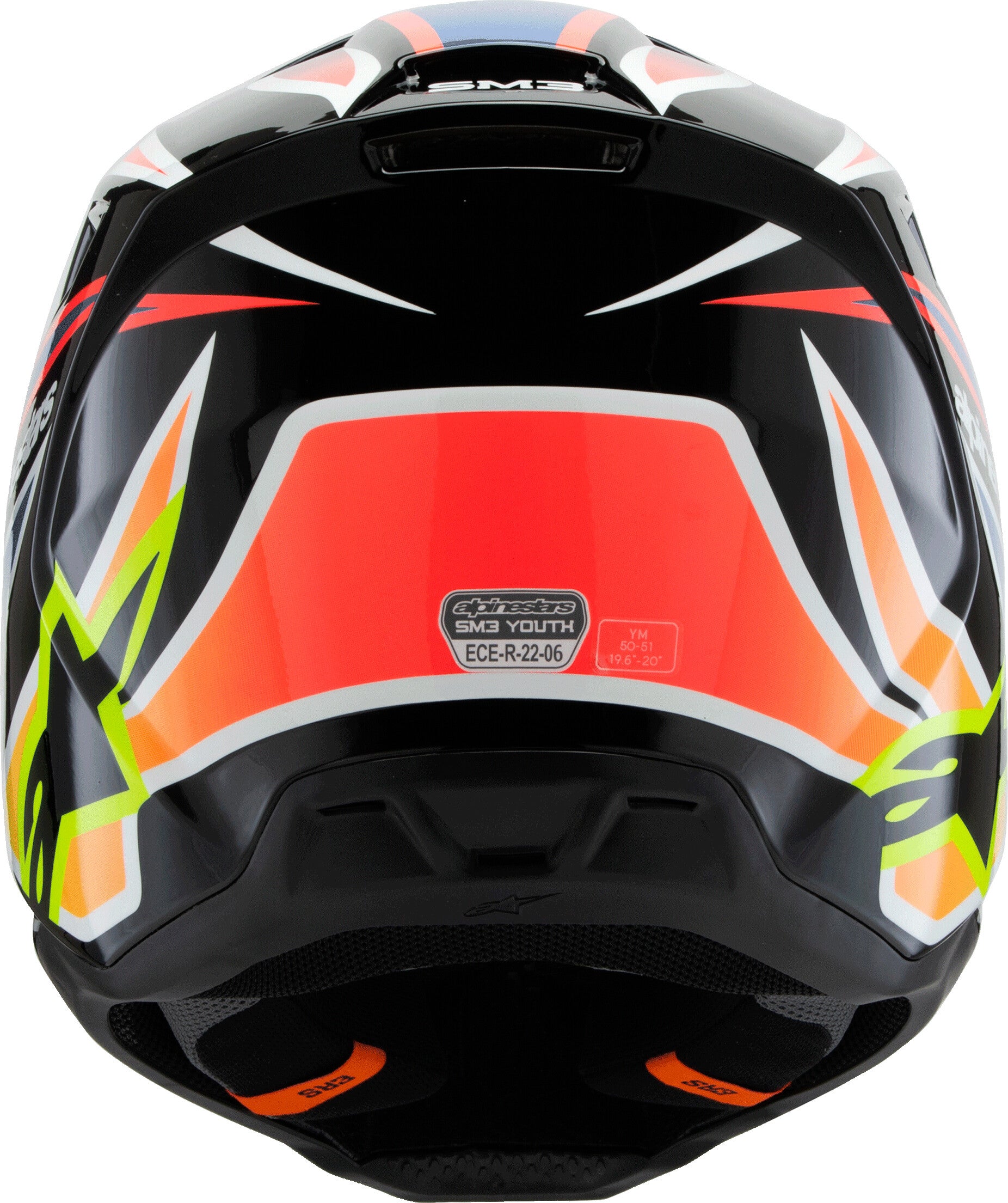SM3 YOUTH WURX HELMET BLK/YLW FLUO/BLUE/RED YM