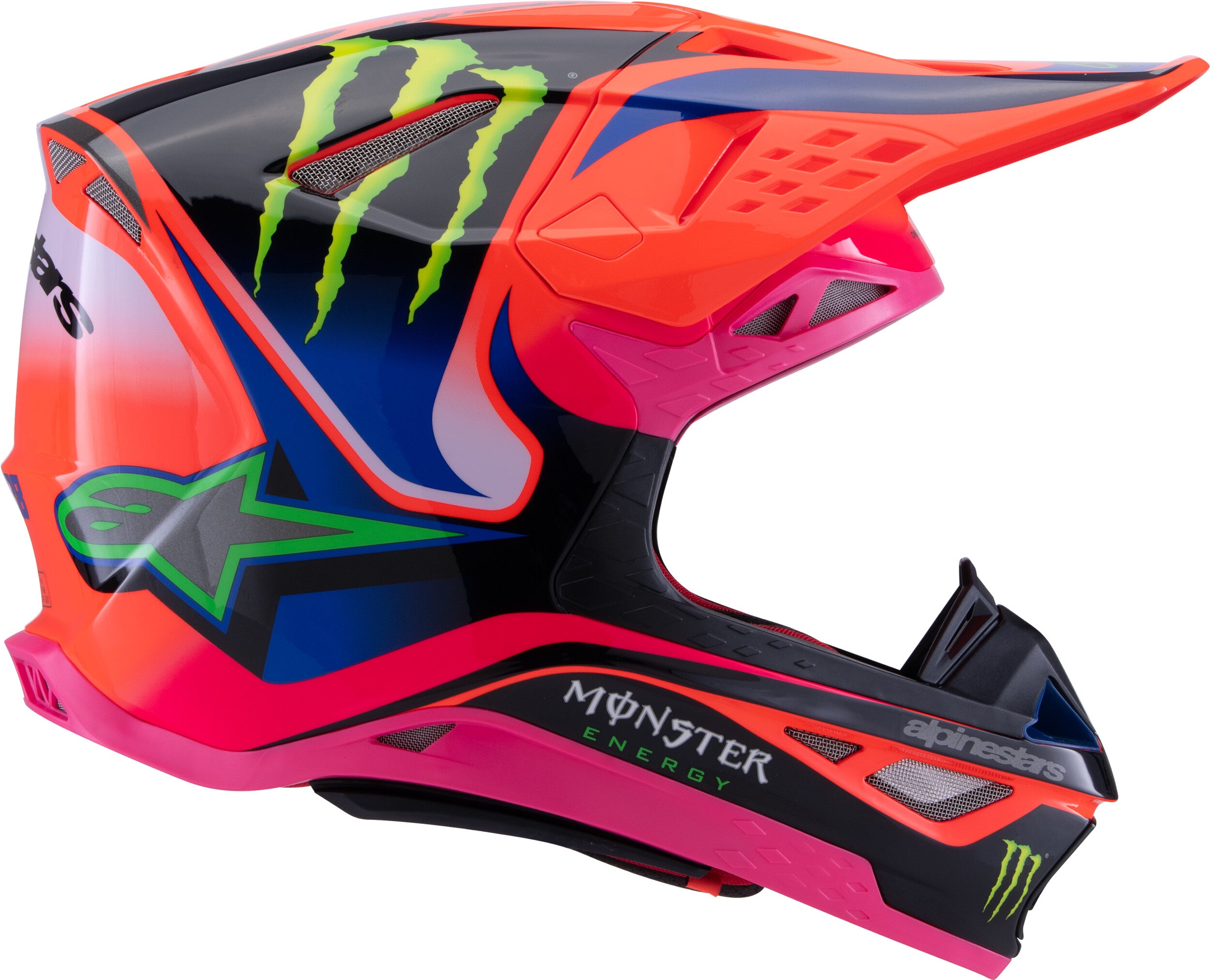 S-M10 DEEGAN HELMET ORNG FLO/PRPL/PNK FLUO 2X