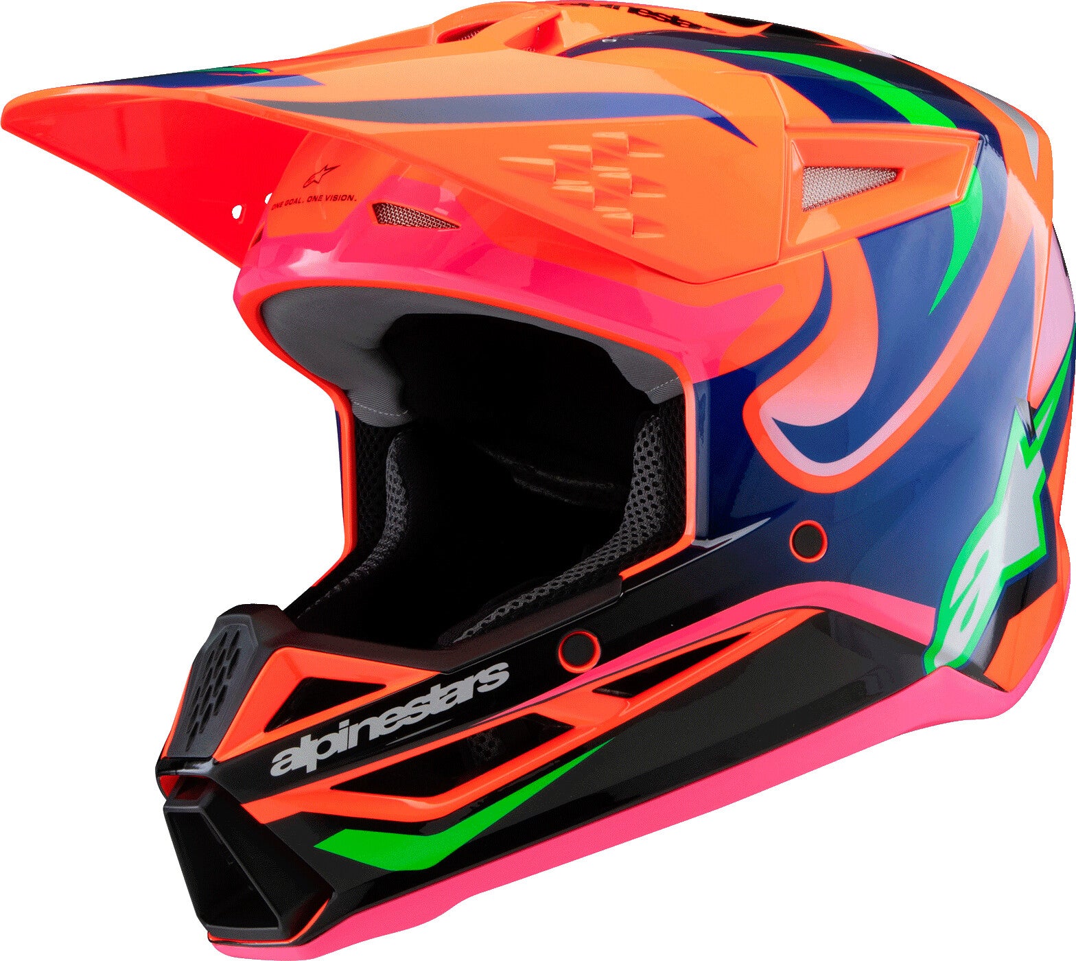 SM3 YOUTH DEEGAN HELMET ORNG FLO/PRPL/PNK FLUO YL