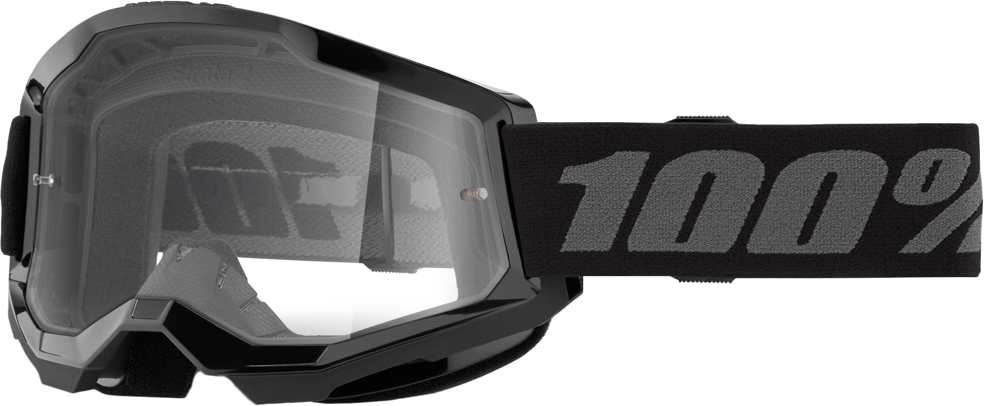 STRATA 2 GOGGLE BLACK CLEAR LENS