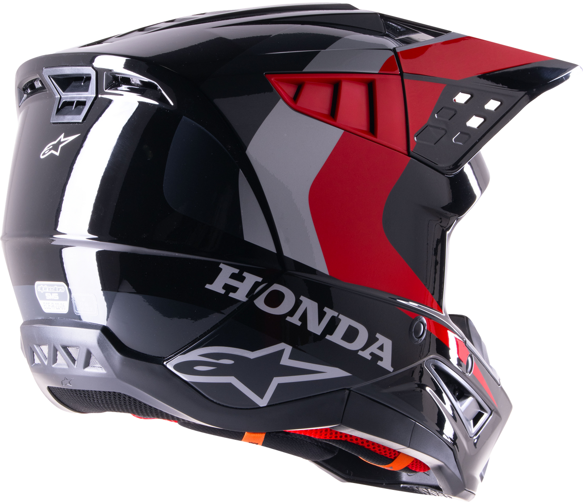 HONDA S-M5 HELMET BLACK/RED GLOSSY LG
