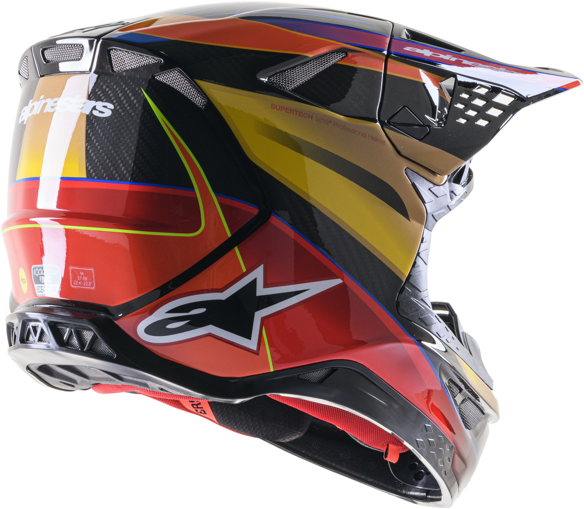 SUPERTECH S-M10 ERA HELMET GOLD YLW/RIO RED GLOSSY 2X
