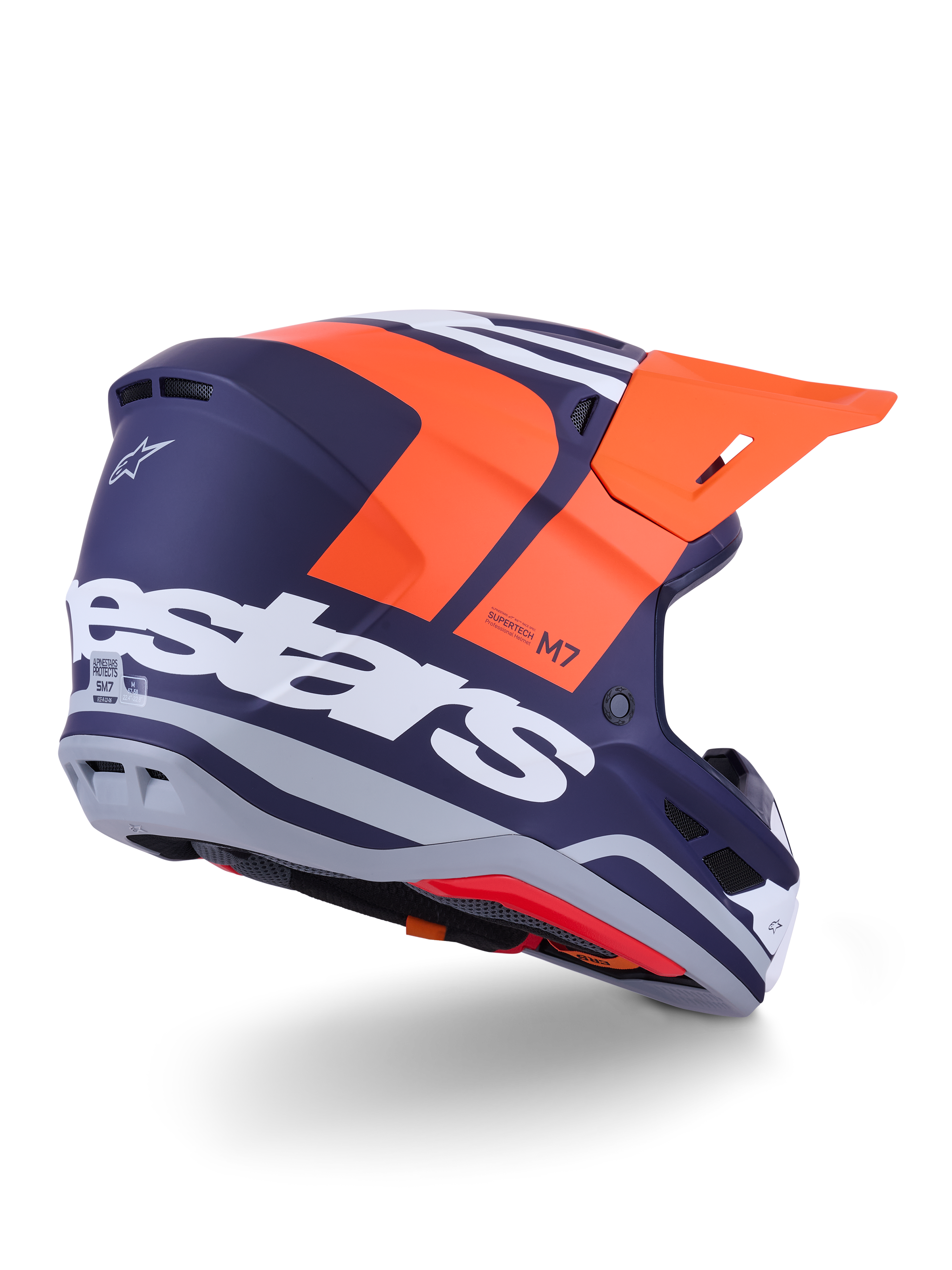 SM7 CORE HELMET ORNG/BLUE MATT 2X