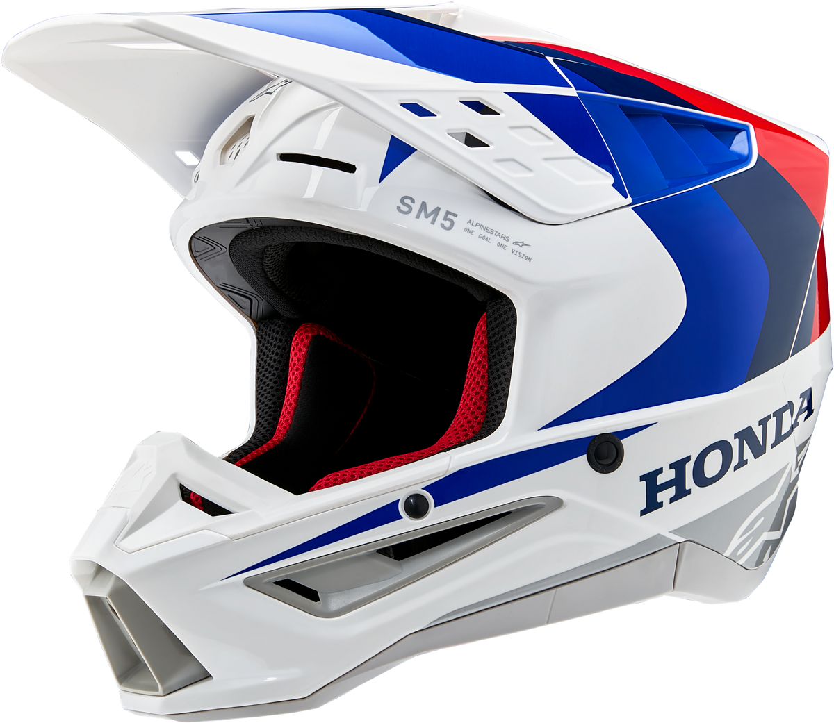 HONDA S-M5 HELMET WHITE/BLUE/RED GLOSSY 2X