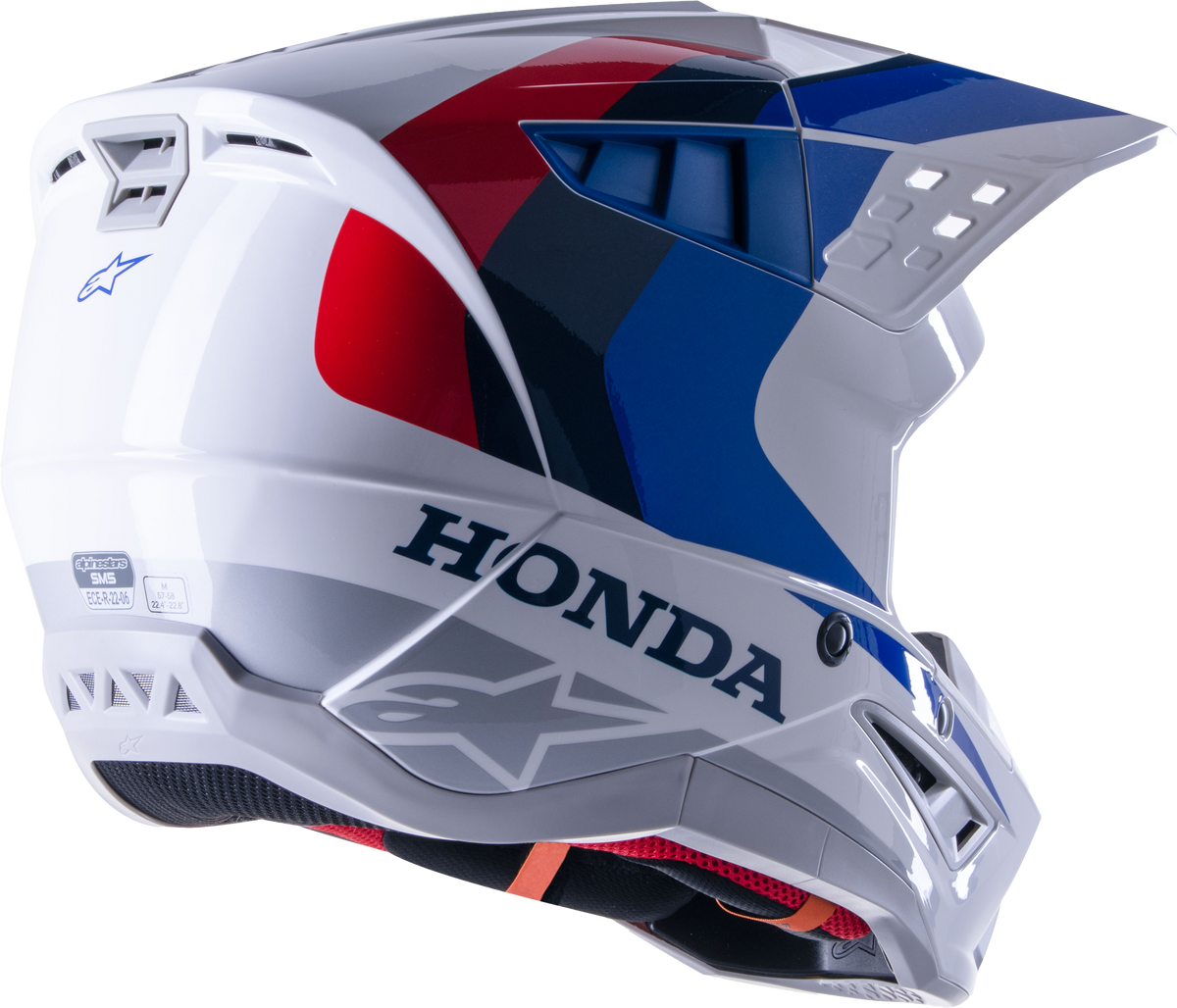 HONDA S-M5 HELMET WHITE/BLUE/RED GLOSSY 2X