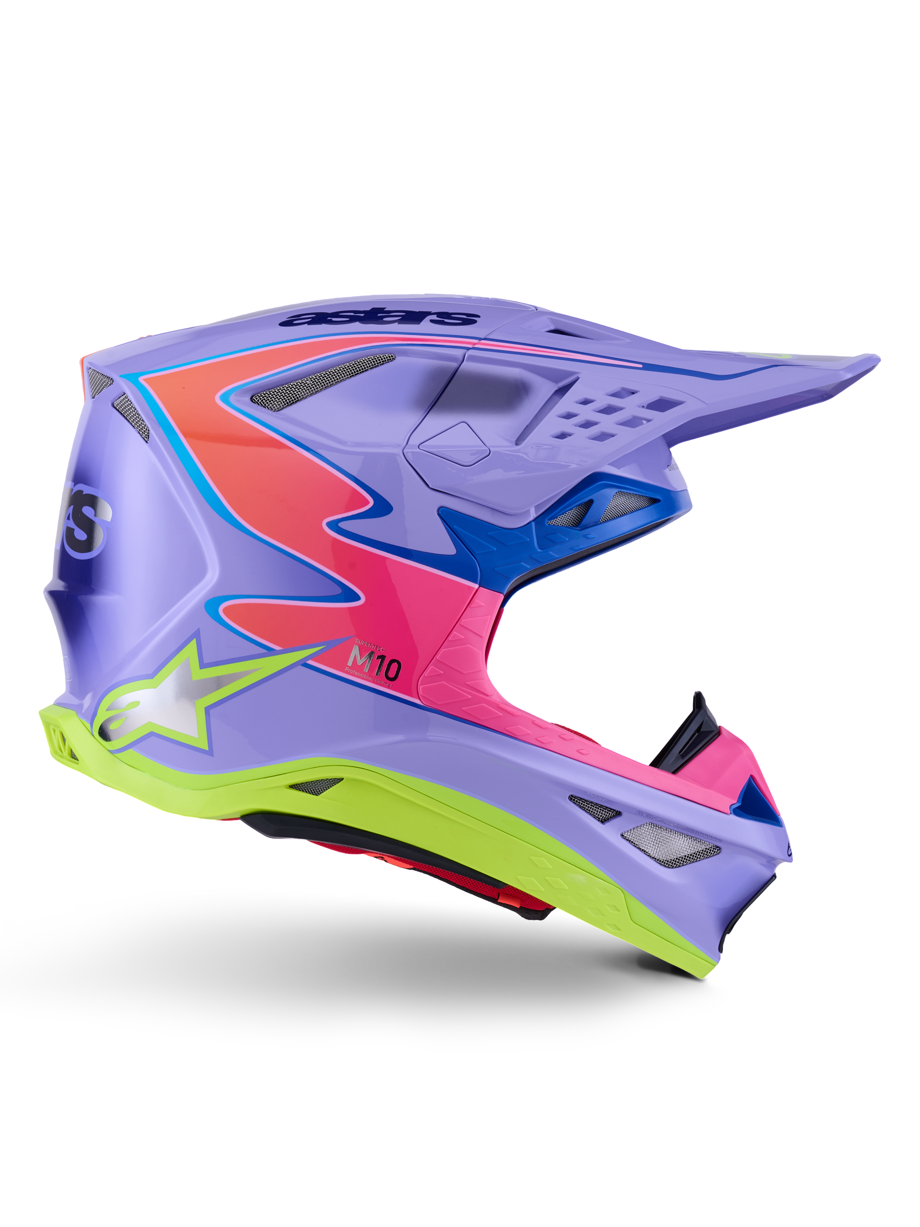 S-M10 JETT LAWRENCE R01 HELMET PURP/PNK FLUO/YLW FLUO GLS 2X